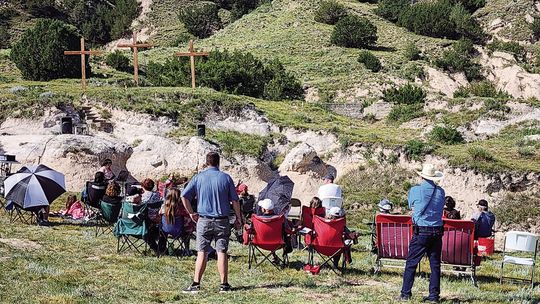 Area residents attended the Chimney Rock Faith Theater on Saturday morning