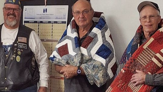 Broadwater American Legion Auxiliary Unit 312 hosts veteran Quilts of Valor