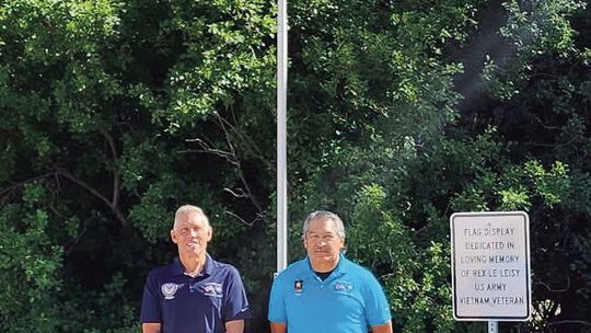 Shawn Weibert, left, and Tim Marquez with the Morrill County Veterans Service Office
