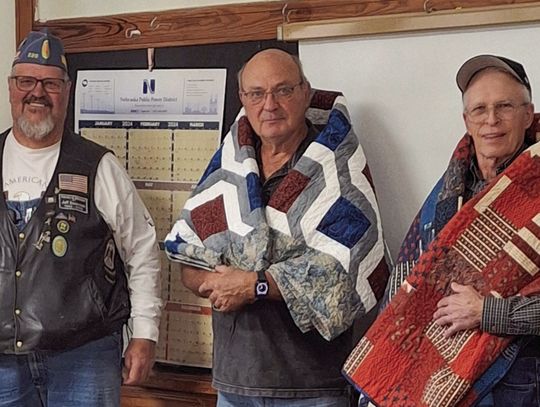 Broadwater American Legion Auxiliary Unit 312 hosts veteran Quilts of Valor