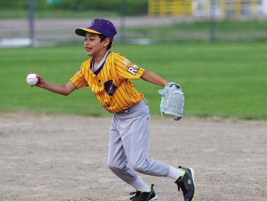 Eight and under machine pitch Gold team