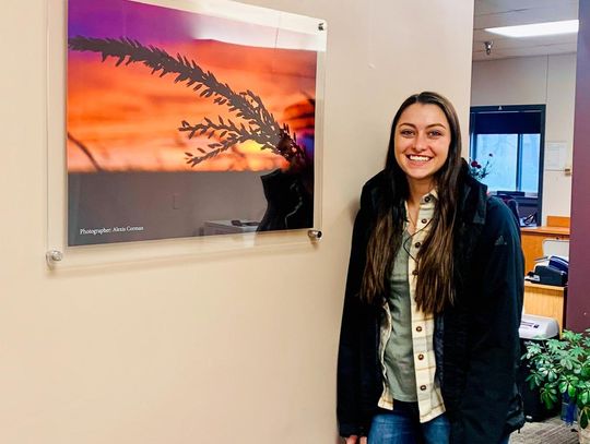 Photograph by former Bridgeport student displayed on State FFA plaque