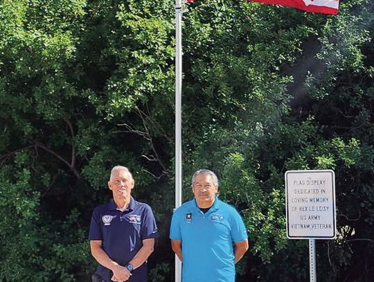 Shawn Weibert, left, and Tim Marquez with the Morrill County Veterans Service Office