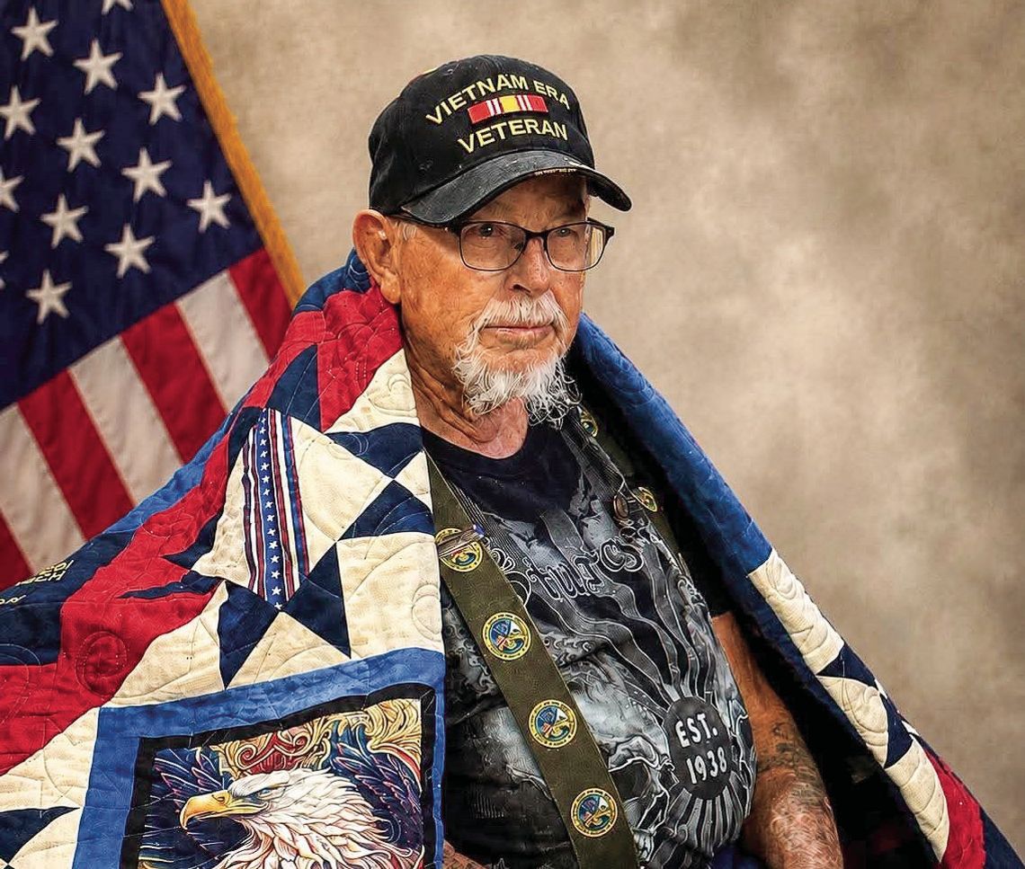Bateman presented with Quilt of Valor