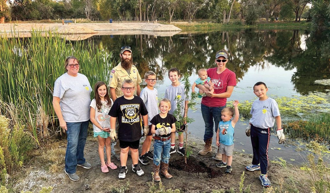 Bridgeport Scouts plant trees