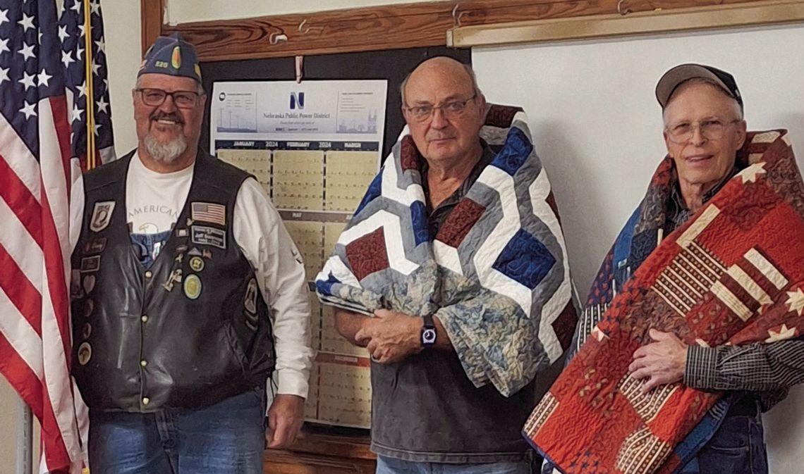 Broadwater American Legion Auxiliary Unit 312 hosts veteran Quilts of Valor