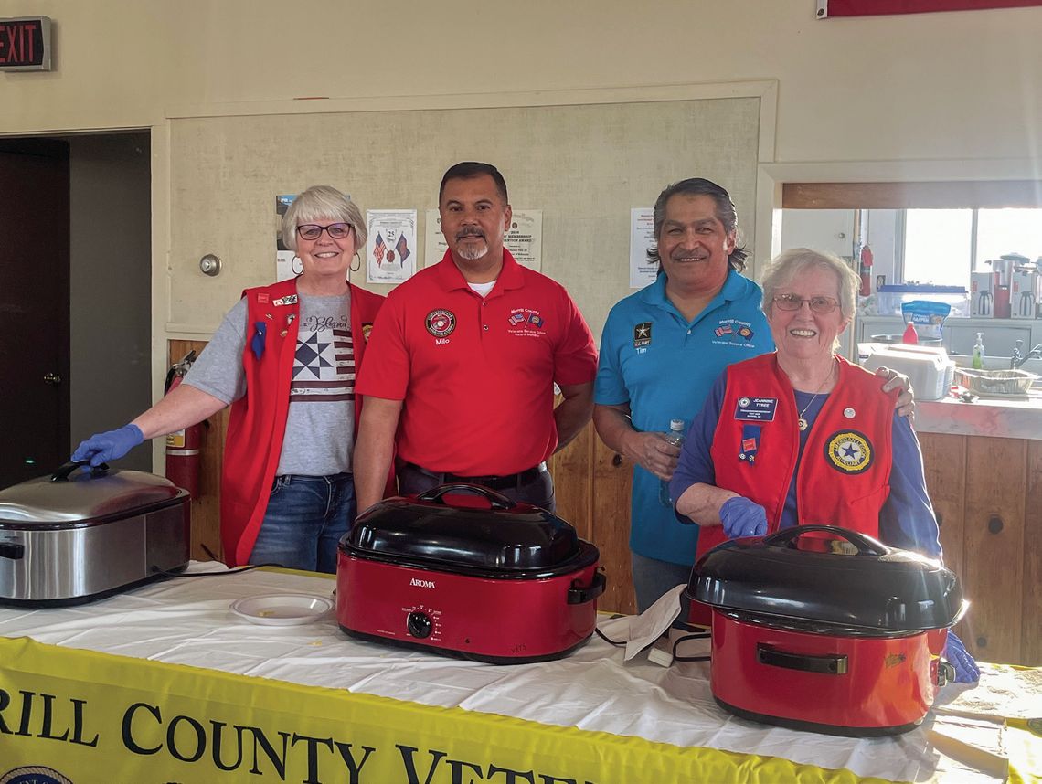 Helping serve at the pancake feed sponsored by the Morrill County Veterans Service Office are